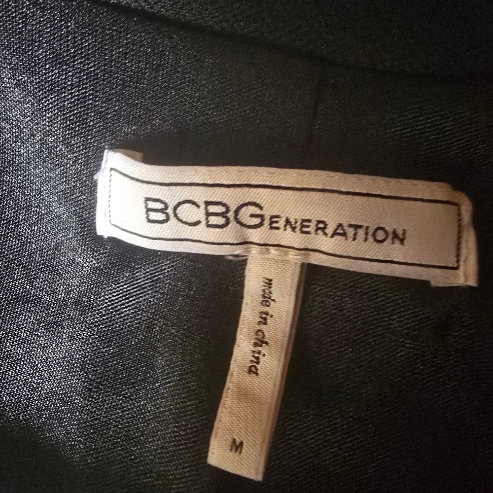 Bcbgeneration Black Open Front Draped Asymmetrica… - image 5